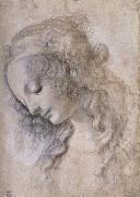 LEONARDO da Vinci Woman portrait oil on canvas